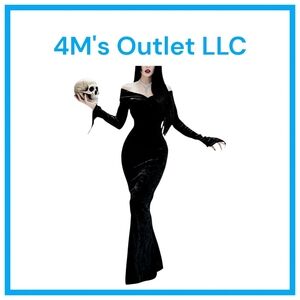 Chic Black Velvet Off-Shoulder Gown